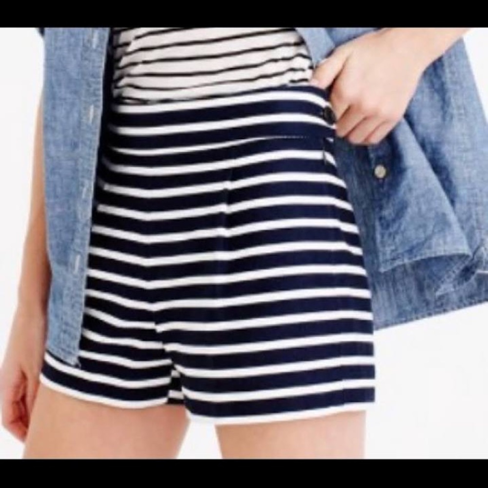 J. Crew Navy Striped Shorts